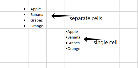 Copie e cole os marcadores do Word para o Excel