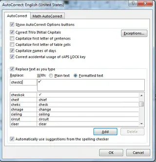 자동 고침으로 체크 표시 5