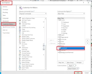 개발자 탭 활성화 8
