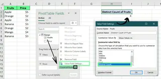 在Excel中使用樞紐分析表計算相異值 9