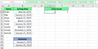 Use COUNTIF() for two conditions in Excel. 9