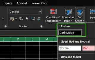 새로운 다크 모드 셀 스타일 8