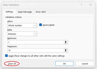 如何在Excel中移除資料驗證。 8
