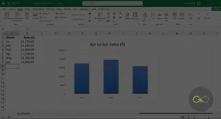 GIF showing a chart automatically updating its range as new data is added, with a dynamic title. 1