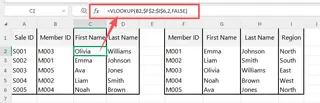 VLOOKUP example in Excel