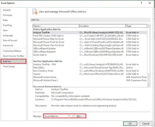 Enabling the Excel Solver Add-in