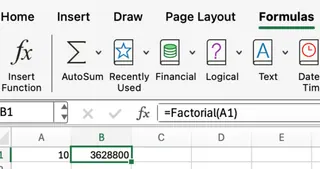 Excel LAMBDA para un factorial 6