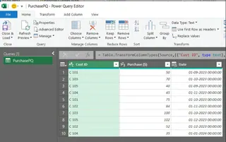 Opening the Power Query Editor in Excel data model 17