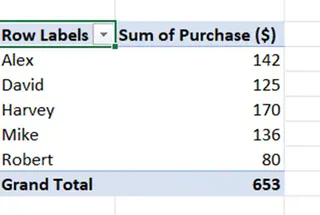PivotTable Output in Excel data model 26