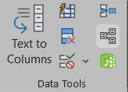 Data Tools tab in Excel data model 5