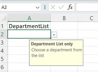 在 Excel 中為下拉式清單建立輸入訊息的範例。 20 在 Excel 中為下拉式清單建立輸入訊息的範例。 20