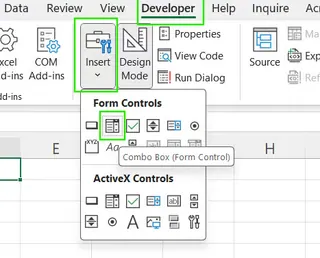 在 Excel 中使用表單控制項組合方塊建立下拉式清單。 22 在 Excel 中使用表單控制項組合方塊建立下拉式清單。 22