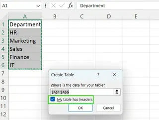 在 Excel 中建立表格 7 在 Excel 中建立表格 7