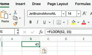 Excel FLOOR函數用於向下捨入時間間隔 4