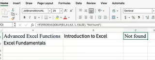 Excel IFERROR with VLOOKUP 2