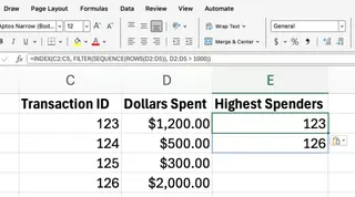 Using SEQUENCE in Excel as a conditional check 7