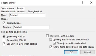 Adjust the Slicer using slicer settings options in Excel 8