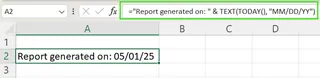 Excel TEXT function with concatenating 3