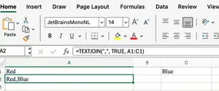 Excel TEXTJOIN while skipping blanks 1