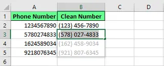 Formater les numéros de téléphone en utilisant la Remplissage automatique dans Excel. 9 Formater les numéros de téléphone en utilisant la Remplissage automatique dans Excel. 9
