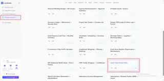 Vitrine Excelmatic : mise en avant du diagramme de Gantt