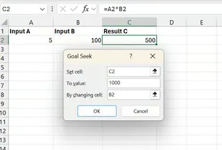 Excel Goal Seek dialog box 3 Excel Goal Seek dialog box 3