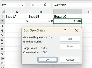 Excel Goal Seek final step 4 Excel Goal Seek final step 4