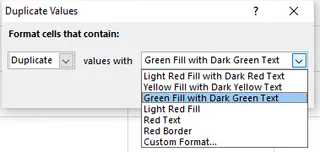 select a desired format to duplicate values in Excel 3 select a desired format to duplicate values in Excel 3