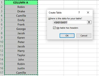 Select the data automatically and hit ok in excel 9 Select the data automatically and hit ok in excel 9
