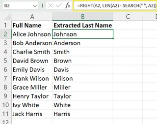 Sorting columns alphabetically by the last name when the last name comes first in Excel. 8