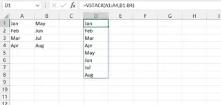 Two separate lists of data in Excel Two separate lists of data in Excel