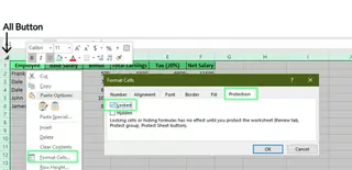 Checking locked cells in excel 1
