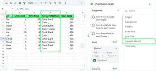 Google Sheets 樞紐分析表編輯器 5