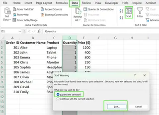How to expand selection in Excel. 10
