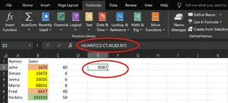 Applying SUMIF to sum by color in excel 11