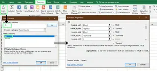 apply IFS() function using the formula wizard in Excel. 1