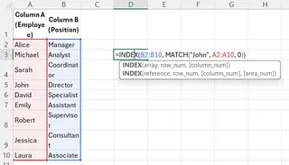 index match example 10