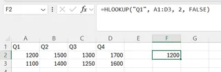 hlookup result 9