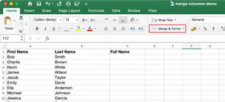 Avoid “Merge & Center” for data columns Avoid “Merge & Center” for data columns