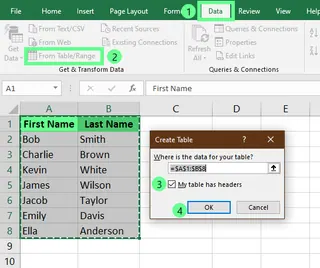 Opening Power Query Editor to merge cells in excel. 5