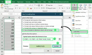 Using Nested IF for Conditional Formatting in excel. 4