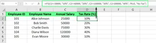 Using IFs formula as an alternative of nested IF in Excel. 8
