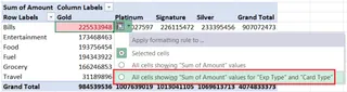 How to expand a conditional formatting rule to all cells in the pivot table using the Formatting Options icon. Image by Author. 3