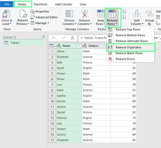 Power Query 移除重複項選項 19