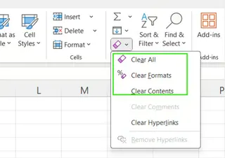 Clear spill range in Excel 6