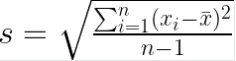 Sample standard deviation equation 3
