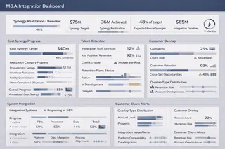 M&A integration dashboard