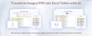 Excelmatic supports converting PDFs and images to Excel, as well as data cleansing. Excelmatic supports converting PDFs and images to Excel, as well as data cleansing.