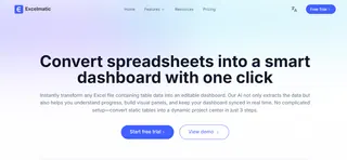 Excelmatic: Convert spreadsheets into a smartdashboard with one click