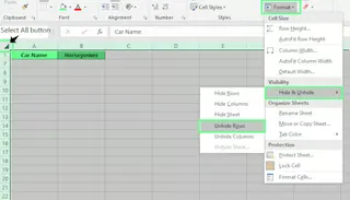 Mostrar todas las filas en Excel de una vez 1